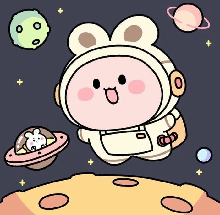 Bộ ảnh cute thỏ con dễ thương chibi siêu hot cho fan yêu động vật