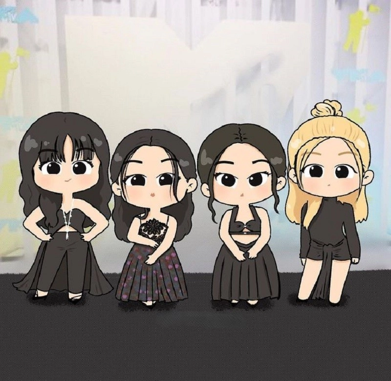Tải ngay hình blackpink chibi cute lung linh sắc màu