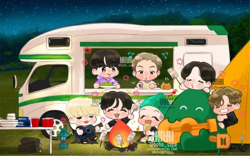 Chất phát ngất với bts chibi mic drop