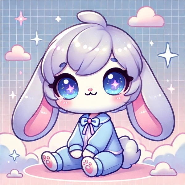 Bộ ảnh chibi dễ thương thỏ chibi mập siêu ngộ nghĩnh