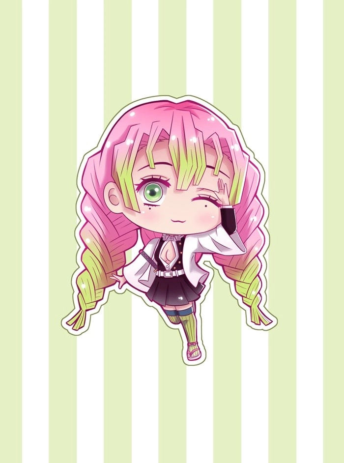 Tham khảo mẫu chibi mitsuri drawing dễ thực hiện