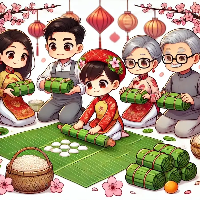 Lưu ngay các mẫu hình chibi tết độc đáo và mới lạ