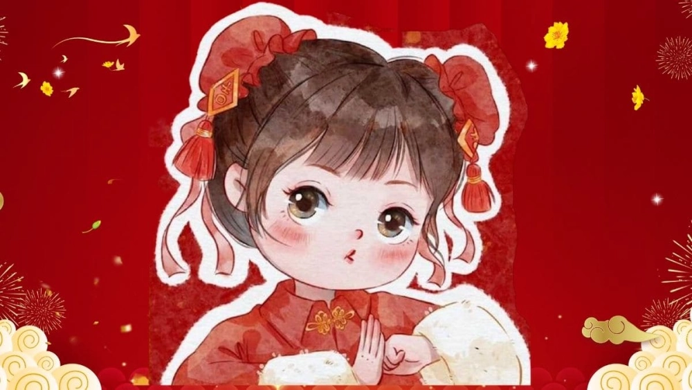Chia sẻ khoảnh khắc ảnh tết chibi gia đình ấm áp