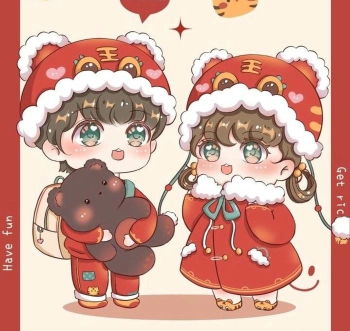 Tết thêm sinh động với bộ chibi ngày tết đẹp mê ly