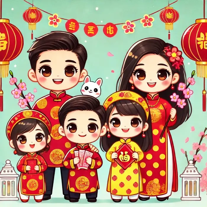 Mang niềm vui đến bé với hình chibi tết cho bé