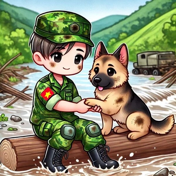 Ngắm nhìn nét vẽ chibi bộ đội việt nam