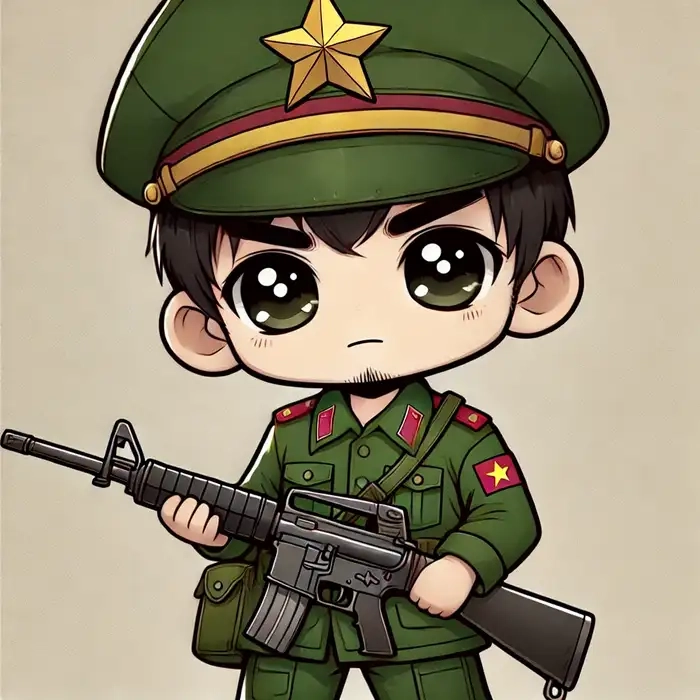 Tôn vinh hình ảnh chibi bộ đội việt nam