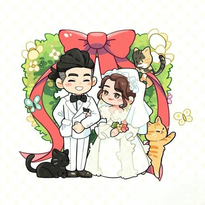 Ngắm bộ ảnh chú rể cô dâu búp bê lạ mắt