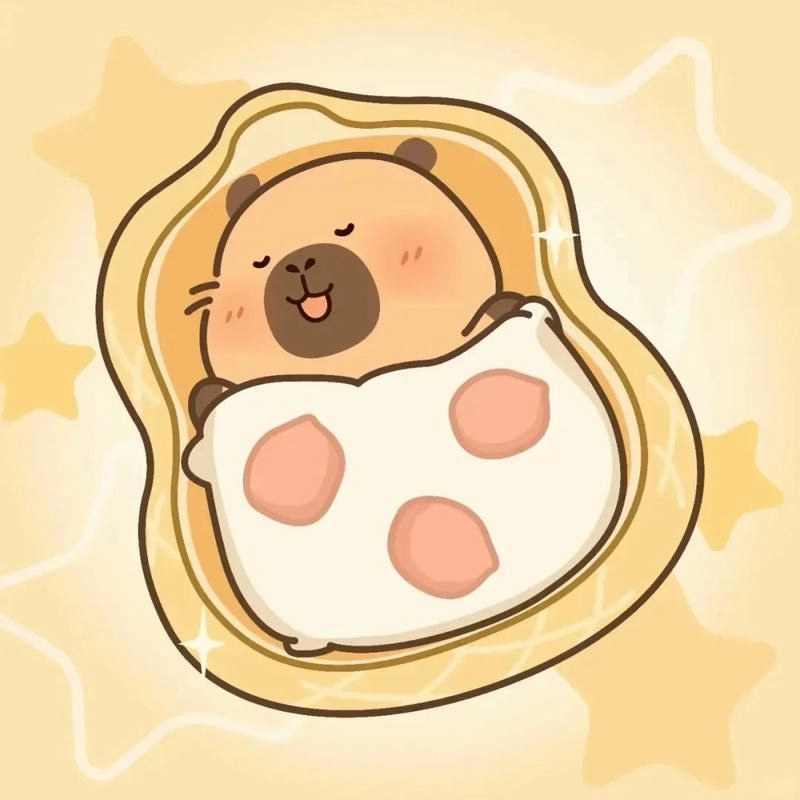Ngắm hình ảnh chibi capybara cute mê ly