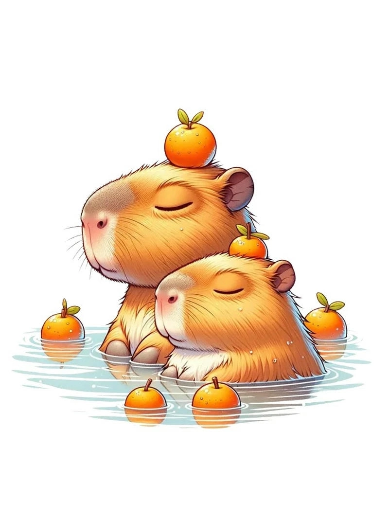 Cực yêu với hình ảnh capybara chibi cute