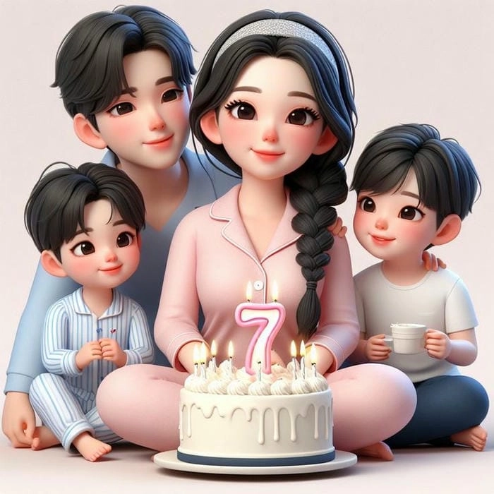 Ngắm anime chibi gia đình cute ngọt ngào nhất