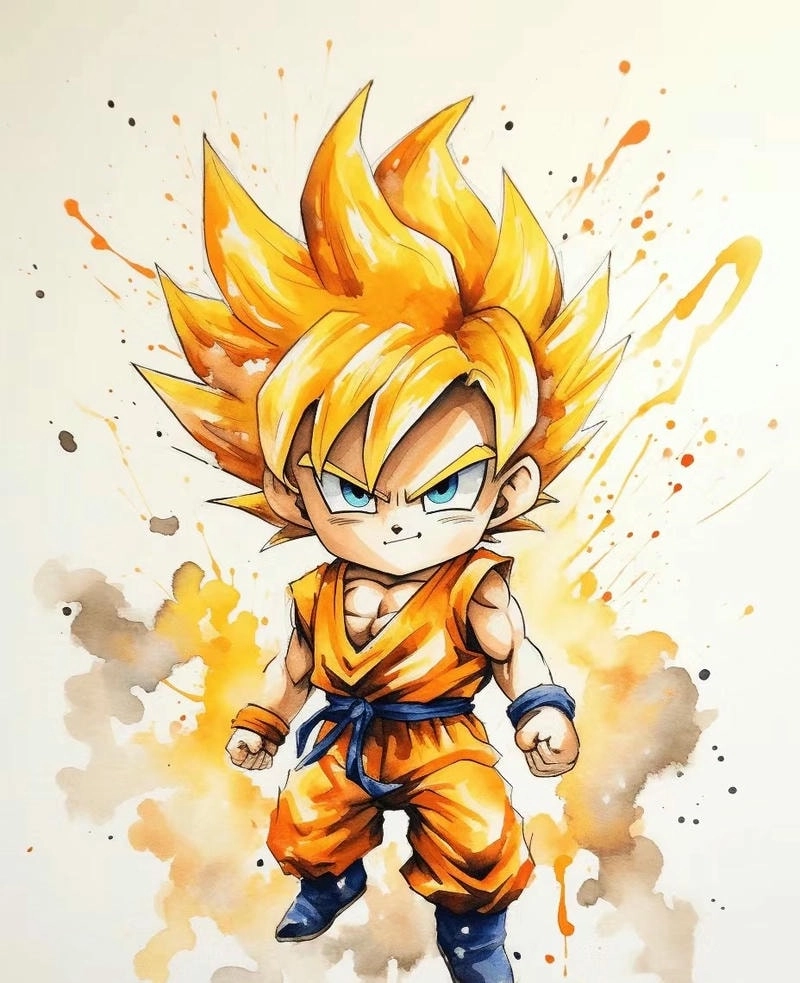 Ảnh goku chibi cute khiến bạn tan chảy