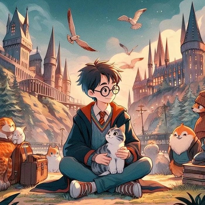 Hóa thân thành harry potter chibi anime siêu ngầu