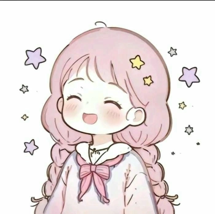 Tải ngay avatar chibi nữ cute màu tím cực dễ thương