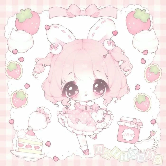 Chọn ngay avatar chibi nữ cute màu hồng đáng yêu nhất