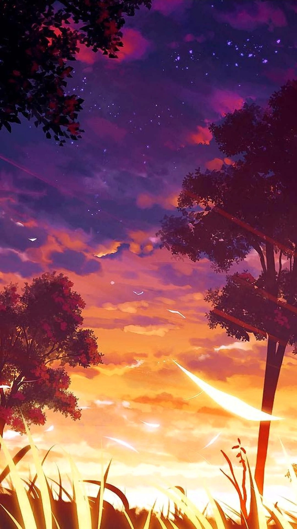 Đắm chìm trong hình nền phong cảnh anime đẹp huyền ảo