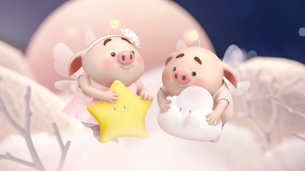 Tô điểm màn hình với hình nền heo mập siêu đáng yêu