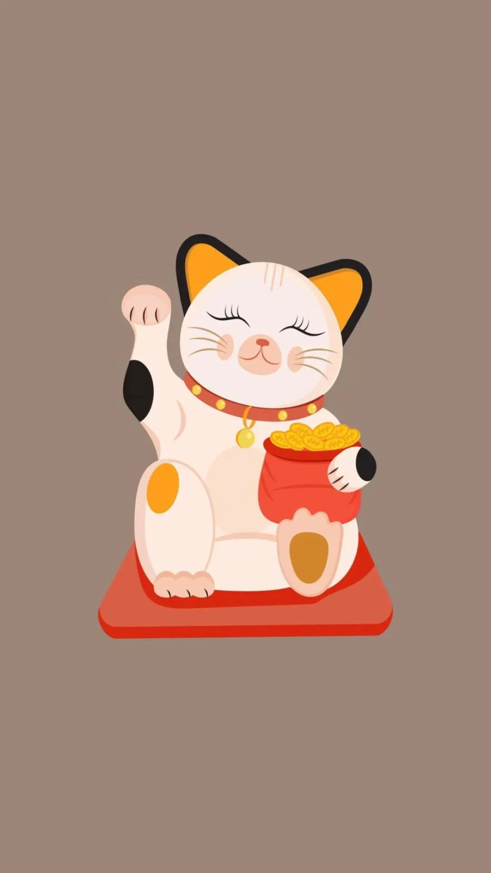 Hình nền đẹp mèo thần tài cho điện thoại và máy tính