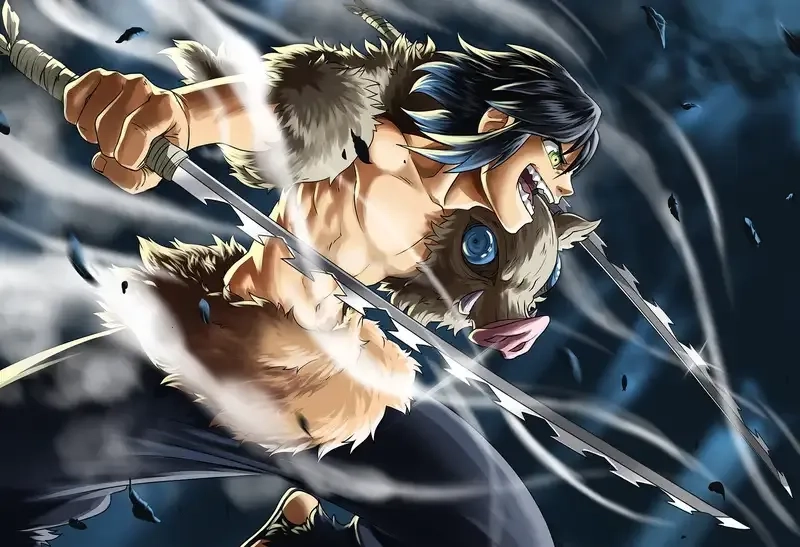 Inosuke Demon Slayer kiếm sĩ hoang dã với tinh thần bất khuất