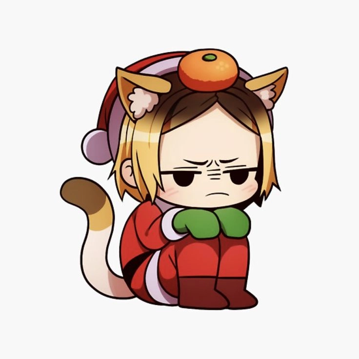 Cat Kenma khi Kenma hóa thân thành mèo với biểu cảm đáng yêu