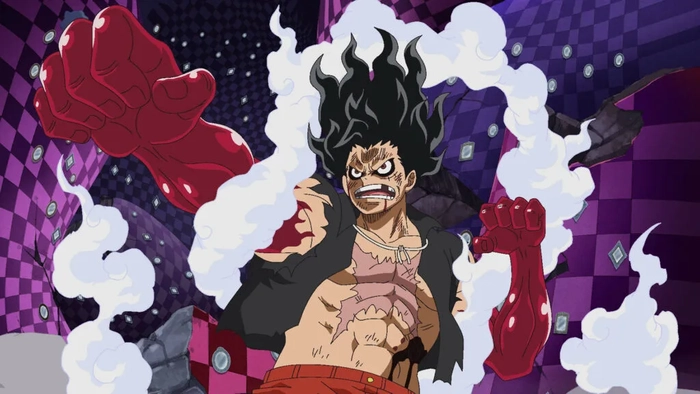 Luffy 4 Gear hình dạng mạnh mẽ đầy biến hóa giúp cậu đối đầu với những đối thủ sừng sỏ