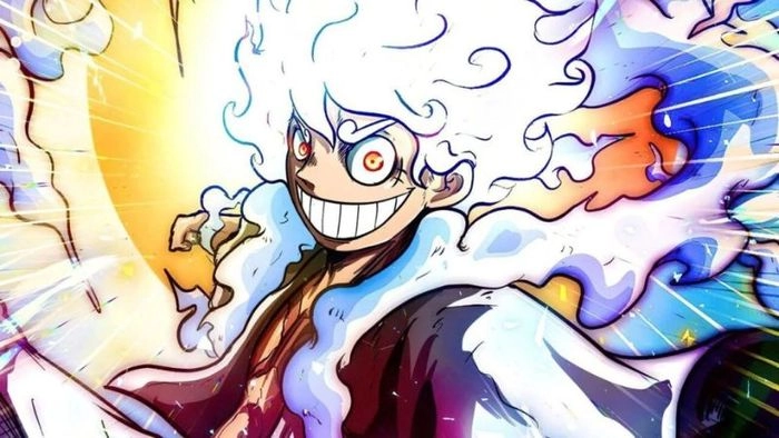 Luffy Gear 5 với phong thái bá vương