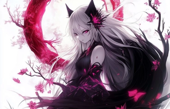 Avatar anime nữ ngầu lòi thể hiện nét đẹp mạnh mẽ và sắc sảo