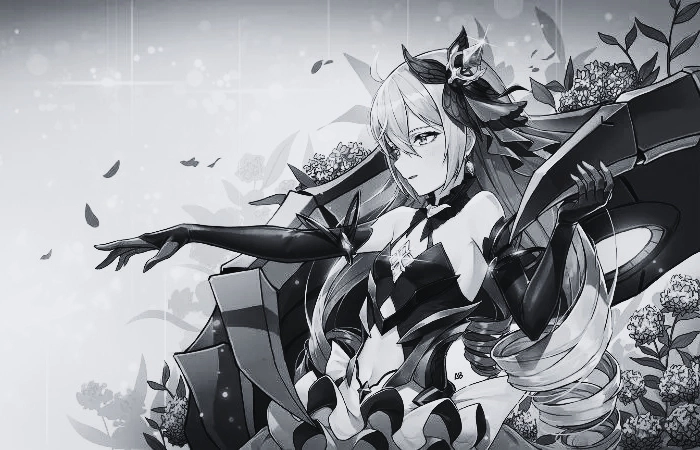 Avatar lạnh lùng hình anime nữ ngầu trắng đen mang đến sự bí ẩn