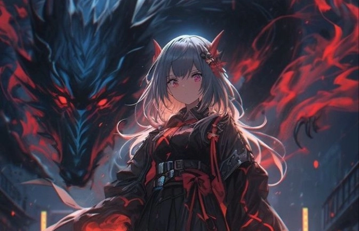 Ảnh avatar anime nữ ngầu giúp trang cá nhân thêm cá tính