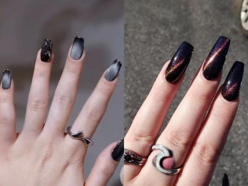 Nail mắt mèo kim cương đen bí ẩn dành cho nàng yêu thích sự cá tính