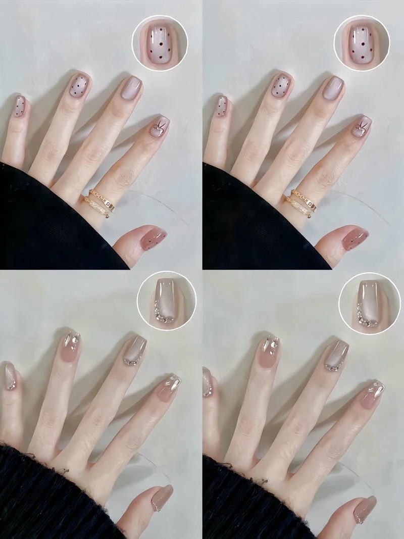 Mẫu nail mắt mèo kim cương trắng mang lại vẻ đẹp tinh khôi
