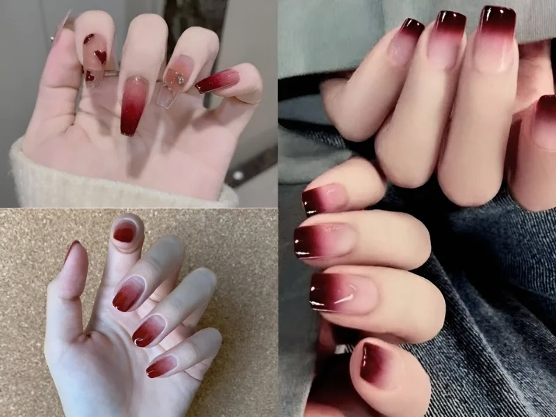 Nail màu đỏ thạch quyến rũ giúp nàng thu hút mọi ánh nhìn