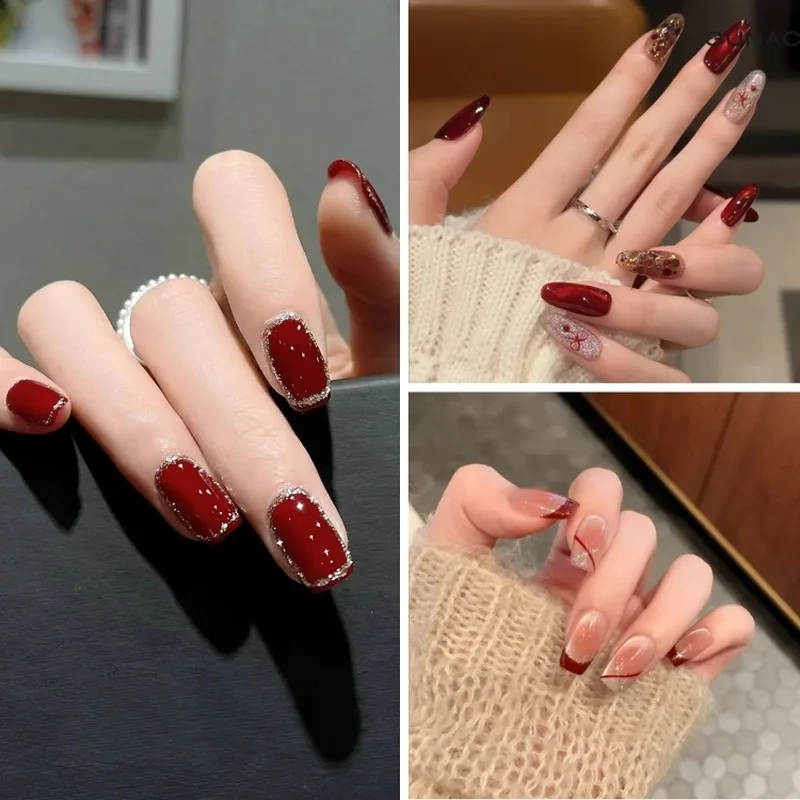 Sơn gel màu đỏ thạch bền đẹp giúp nàng luôn tự tin