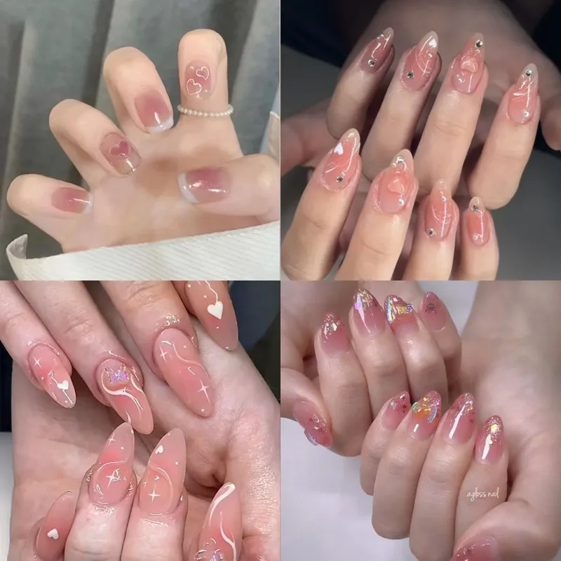 Mẫu nail màu hồng thạch giúp đôi tay luôn nổi bật