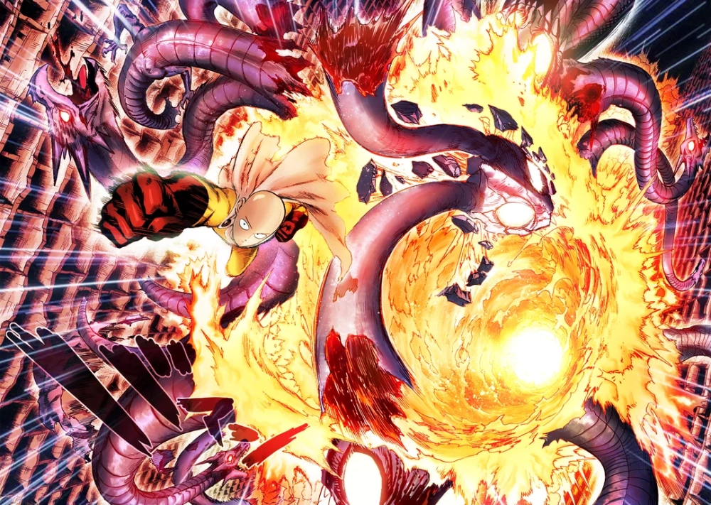 Orochi vs Saitama cuộc chiến giữa vua quái vật và kẻ bất bại chỉ trong một đấm