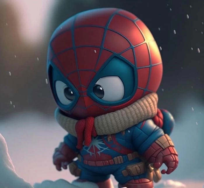 Bộ cute chibi spiderman drawing dễ thương