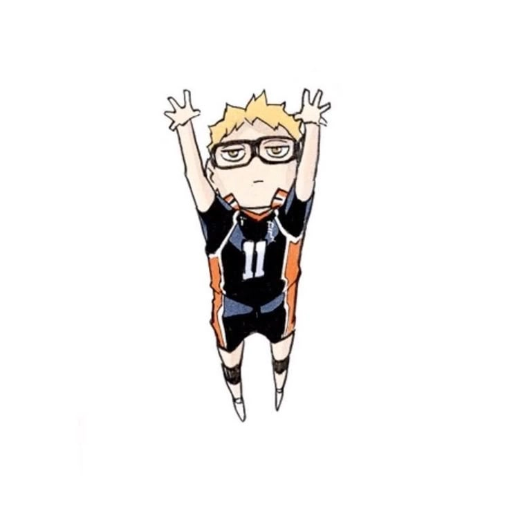 Tsukishima Kei Chibi lạnh lùng nhưng phiên bản nhỏ nhắn lại siêu dễ thương