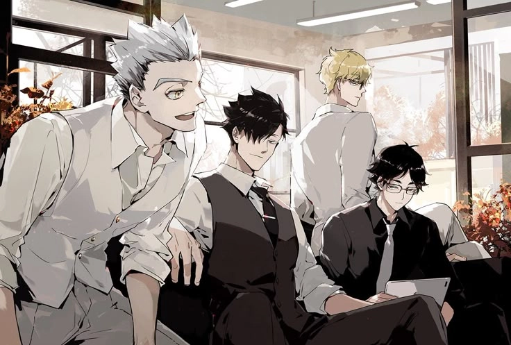 Bokuto x Akaashi x Kuroo x Tsukishima khi bốn ngôi sao bóng chuyền hội tụ trên sân đấu