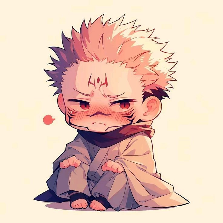 Vẽ Sukuna chibi tạo hình dễ thương của vị vua nguyền rủa
