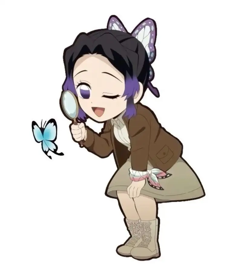 Shinobu Kochou Chibi trong bộ kimono nhẹ nhàng
