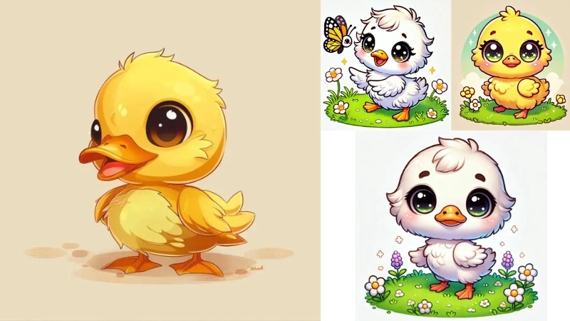 Thế nào là ảnh vịt chibi đẹp?