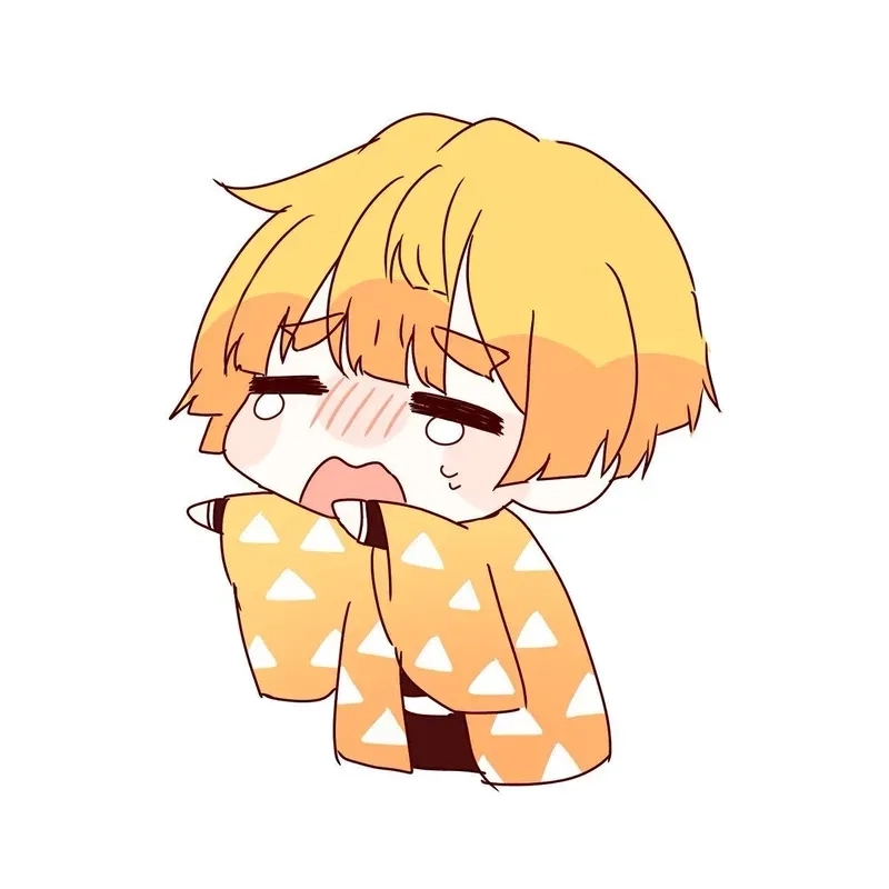 Kimetsu Yaiba Zenitsu chibi chiến binh Lôi thức dễ thương