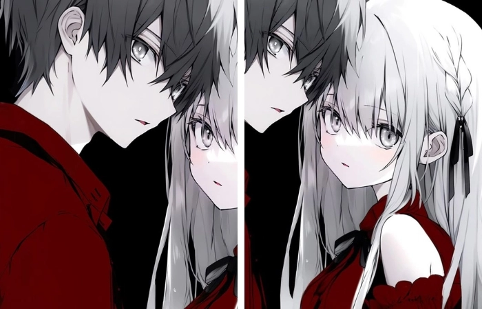 Yêu ngay ánh mắt đầu tiên hình anime cặp đôi cute