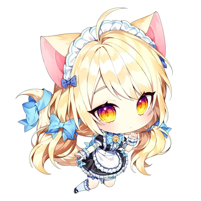 Tan chảy cùng anime nữ cute đáng yêu chibi ngập tràn sắc màu