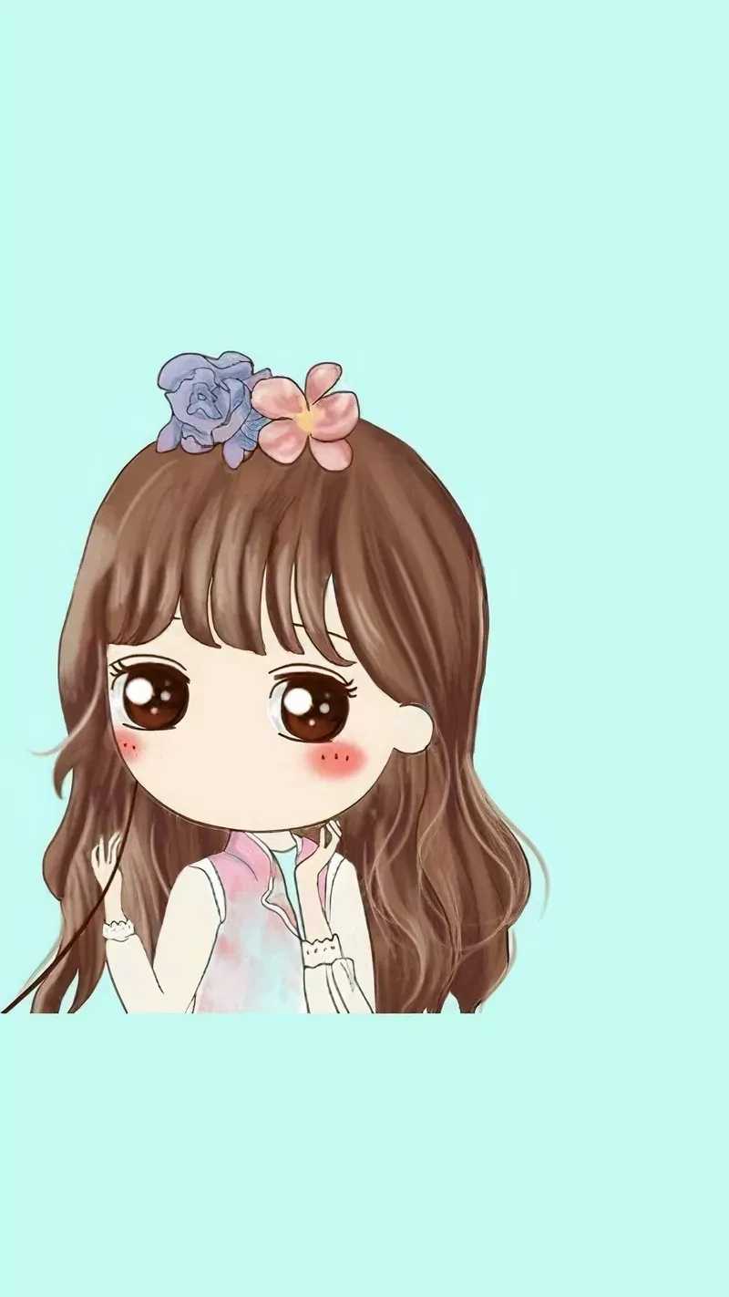 Hình nền điện thoại đẹp từ cô gái chibi dễ thương