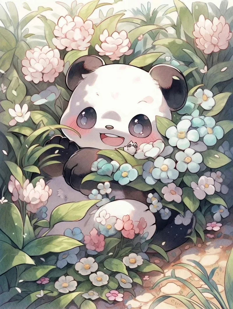 Cảm nhận nét ngộ nghĩnh từ cute chibi panda drawing