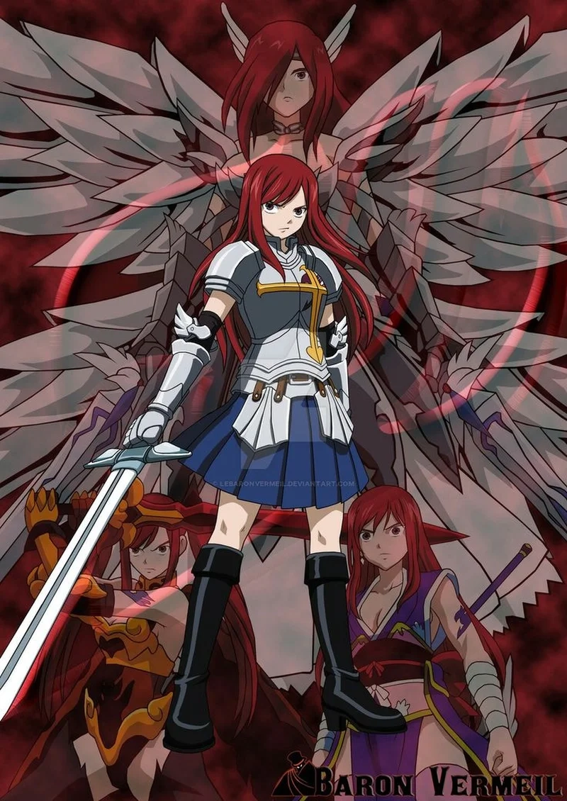 Erza Scarlet 4k wallpaper lung linh trong từng khung hình