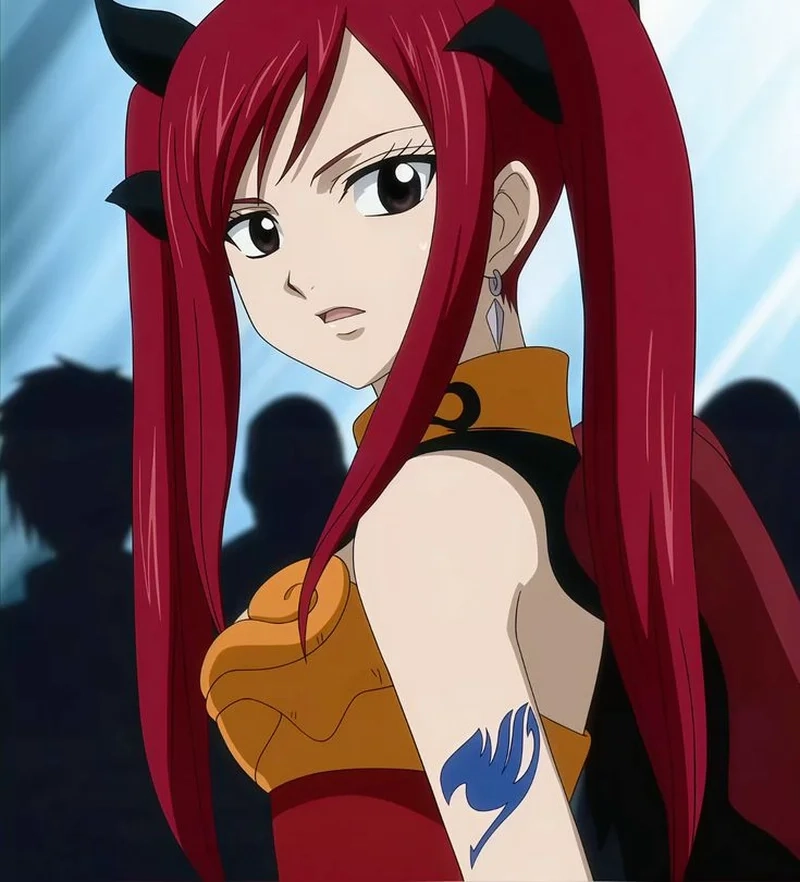 Erza Scarlet icon thể hiện thần thái nữ hoàng mạnh mẽ