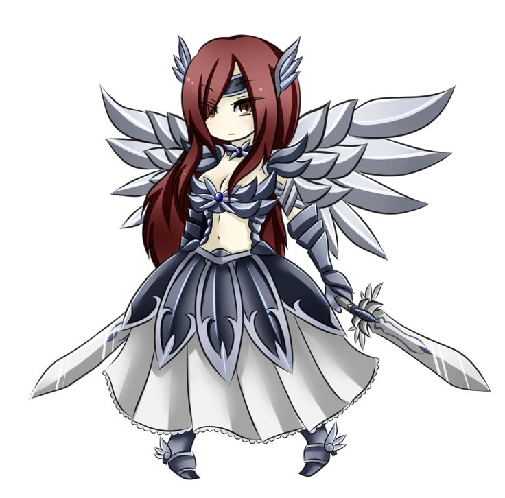 Erza chibi với tạo hình nhỏ nhắn đáng yêu tuyệt đối