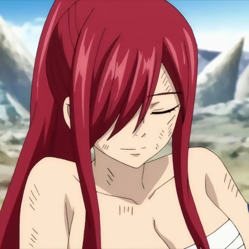 Erza Scarlet hair color là đỏ tượng trưng cho sức mạnh